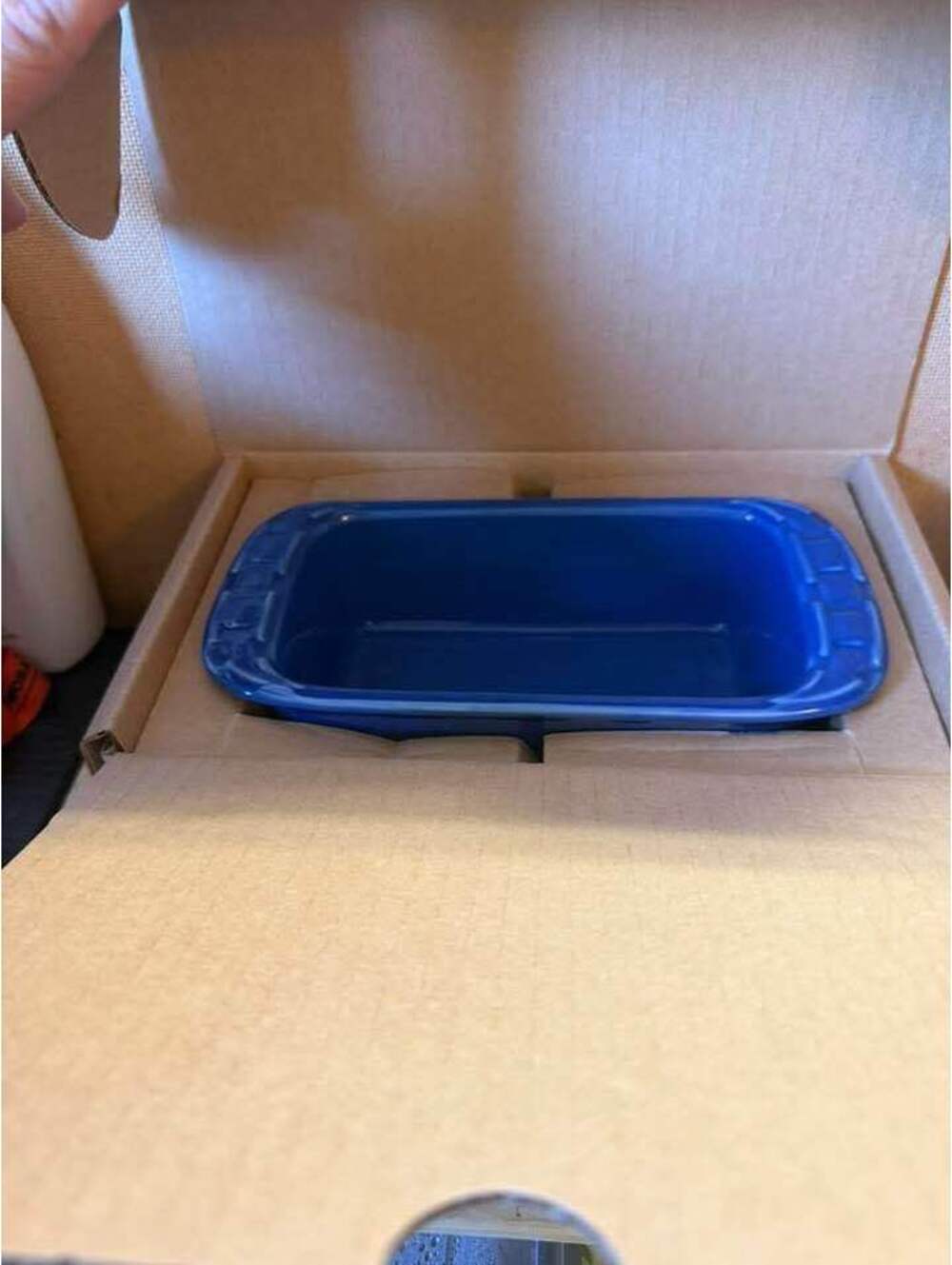 Longaberger Woven Traditions mini loaf pan, likely in the Paprika color